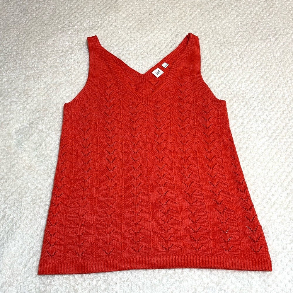 Gap coral knot sweater tank top